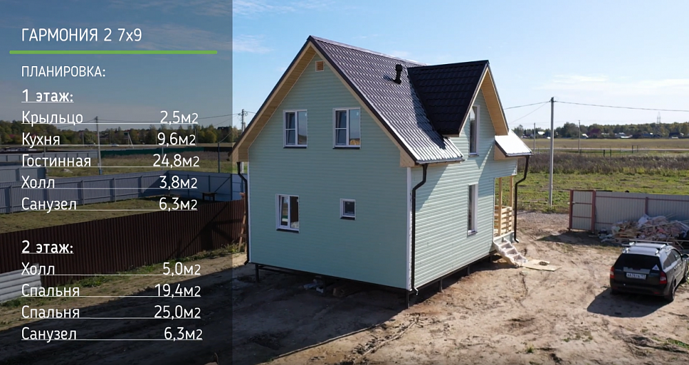 Отзыв и обзор дома Гармония 2К 7х9 от компании Технология